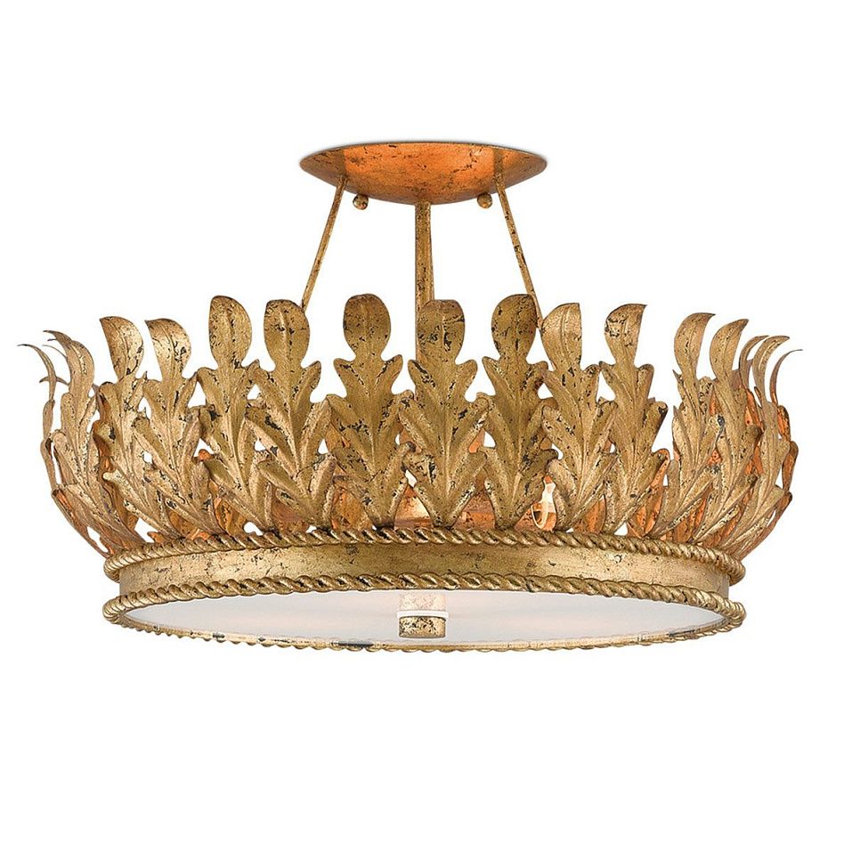 QNC-BIDDULPH-3SF-GLA BIDDULPH Gold Leaf///Opal потолочный E14 3х40  х   