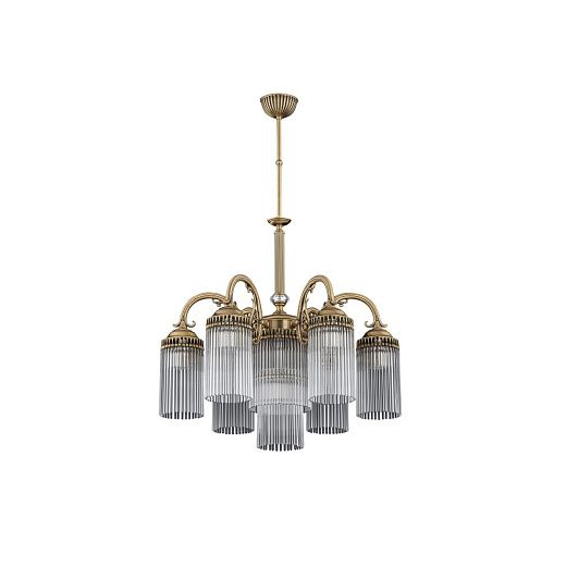 FIO-ZW-6+1(P) FIORE patina/clear// подвесной E27 7х60  х  FIO-ZW-6+1(P)