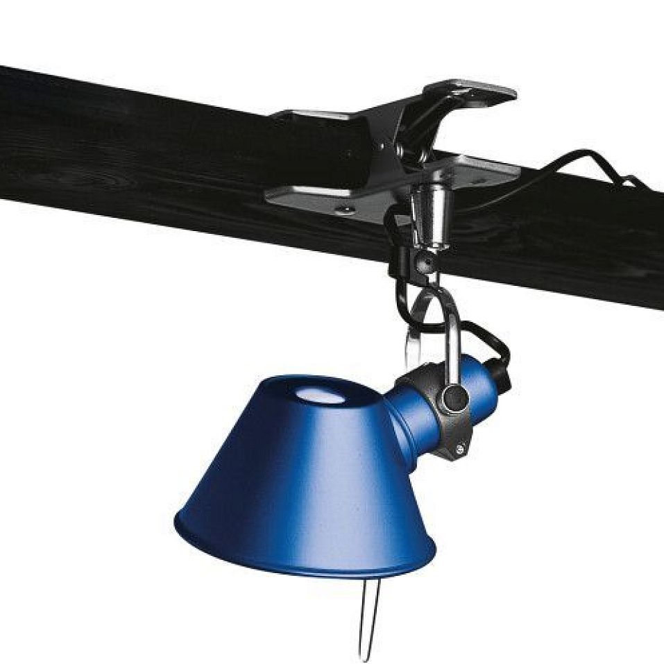A010850 TOLOMEO micro pinza grey/blue// переносной E14 1х60  х   