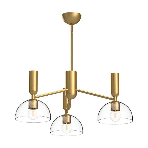 ALM-JUDE3-GD-CL JUDE Brushed Gold/Clear// подвесной E27 3х60  х  ALM-JUDE3-GD-CL