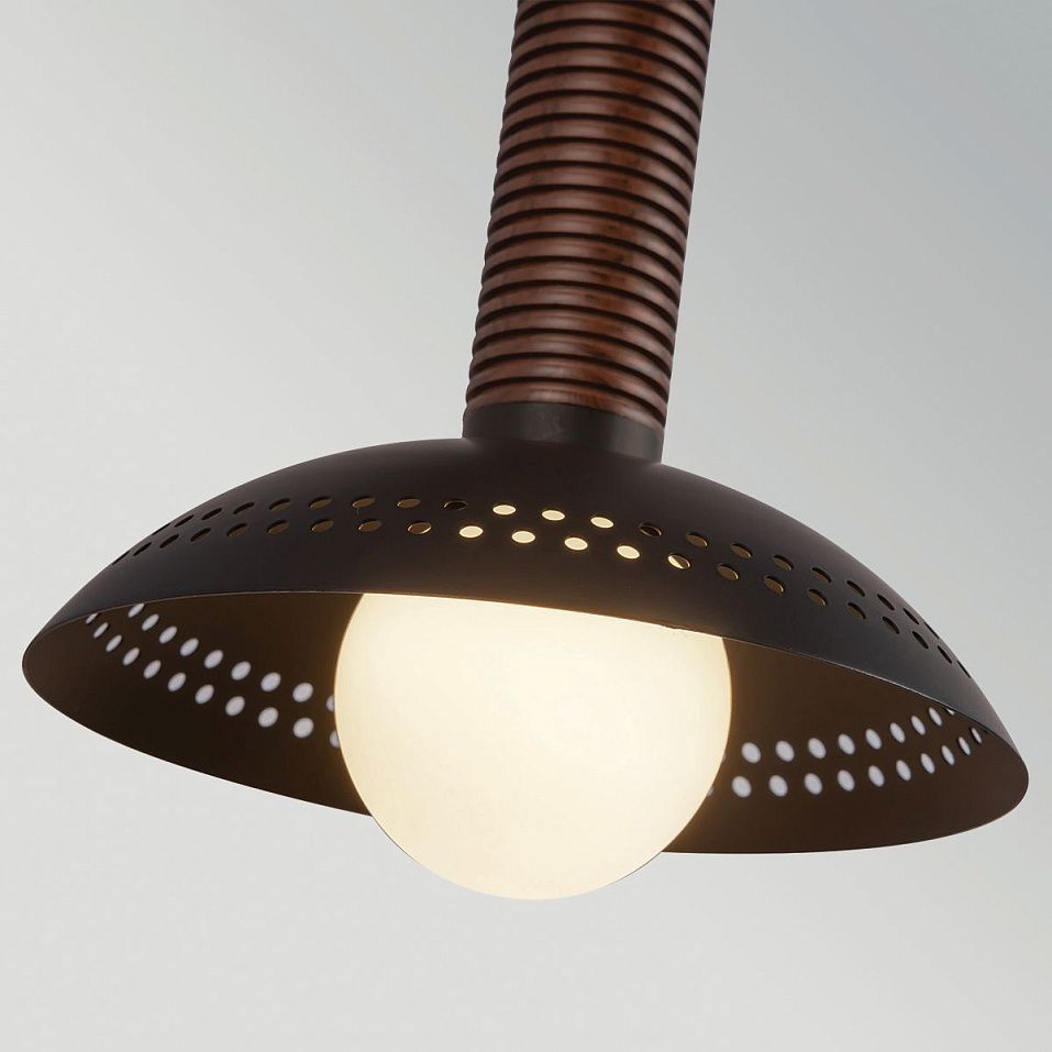 ALM-ARDEN-LED-2WB-MB ARDEN Matte Black, Walnut Wood Veneer/Matte Black//opal настенный  2х6.5  х   