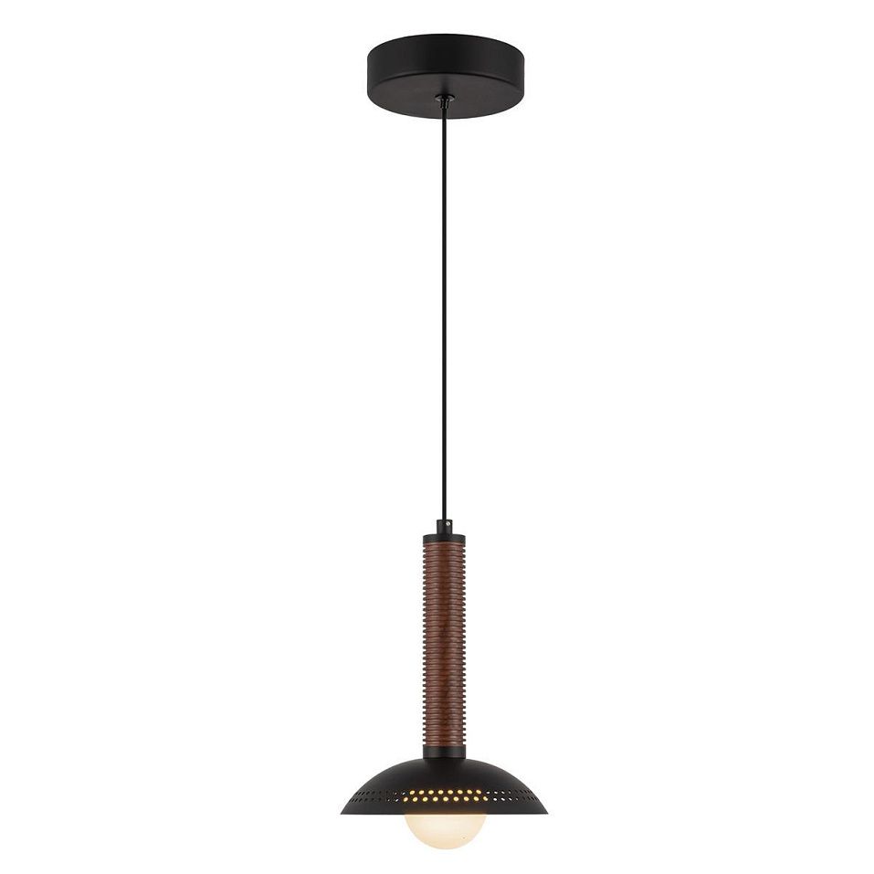 ALM-ARDEN-LED-MP-MB ARDEN Matte Black, Walnut Wood Veneer /Matte Black//matt opal подвесной  1х6.5     