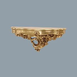 PL 660 cons.55x16x25 Консоль, золотой, дерево/полиуретан, 55х25х16 см  PL 660 cons.55x16x25