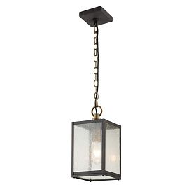 QN-LAHDEN8-M-WZC LAHDEN Weathered Zinc/Brass/Clear Seeded// подвесной E27 1х60  х  QN-LAHDEN8-M-WZC