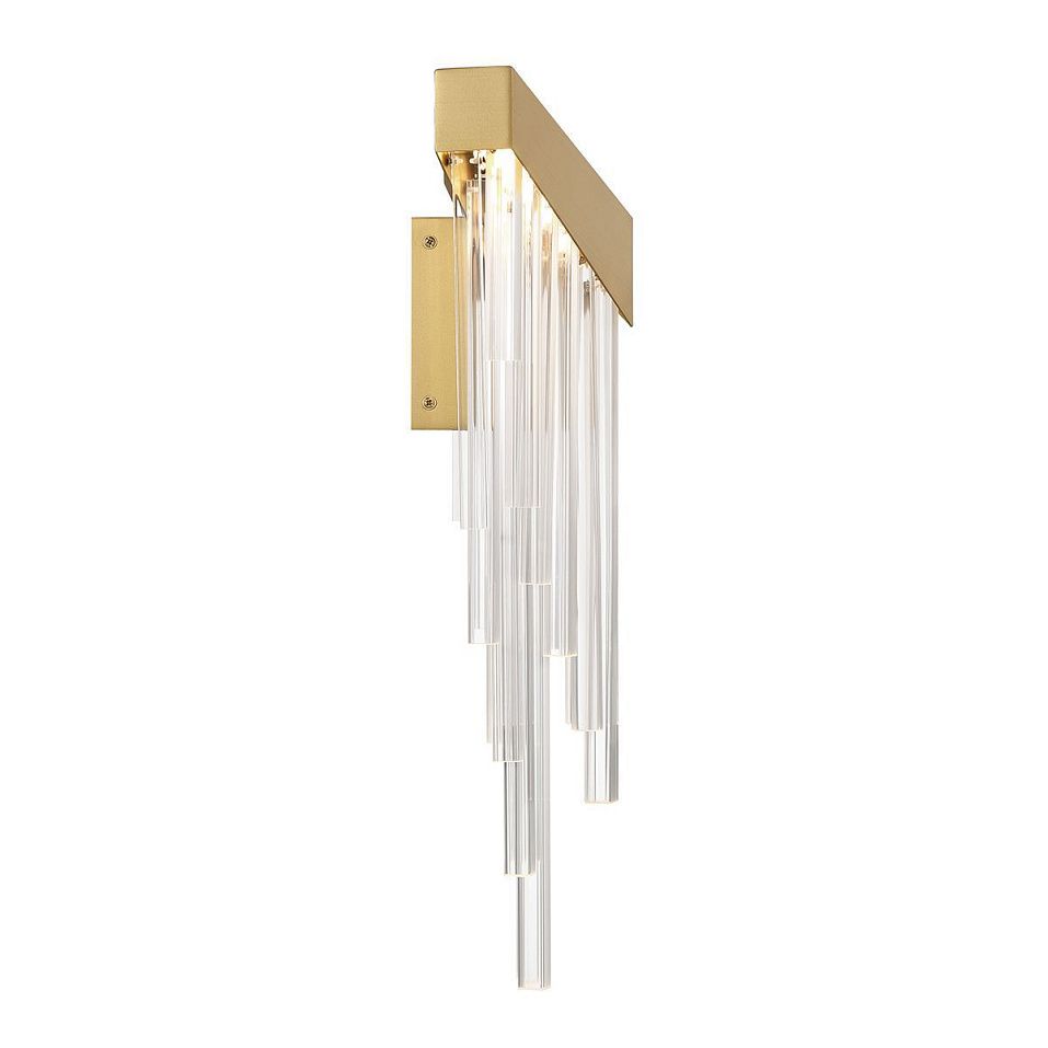 QN-VIVIEN-1W-BG VIVIEN Brushed Gold/Clear// настенный LED 1х12  х   