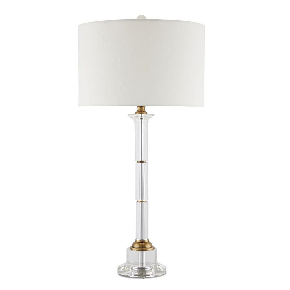 QNC-LOTHIAN-TL LOTHIAN Antique Brass / Clear /white// настольный E27 1х100  х   