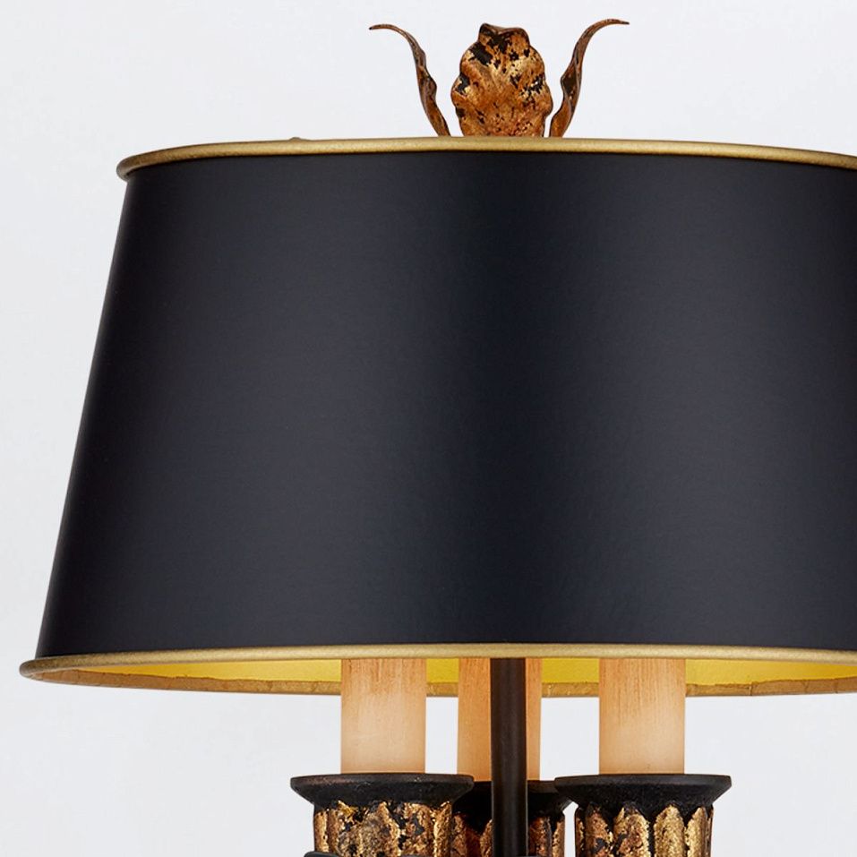 QNC-DUKE-3WB-ZBG DUKE Zanzibar Gold Leaf / Zanzibar Black /Black// настенный E14 3х40  х   