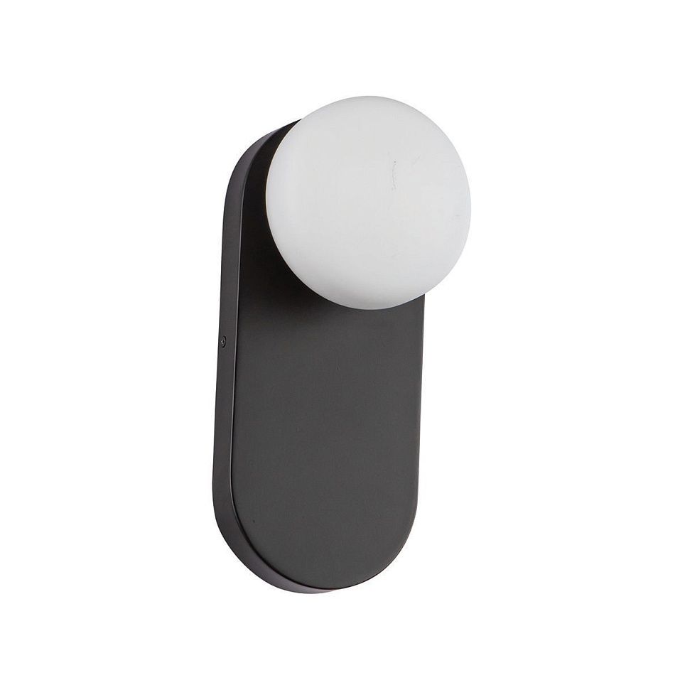 ALM-ARIEL-1WB-MB-OP ARIEL Matte Black /opal white// настенный E27 1х40  х   
