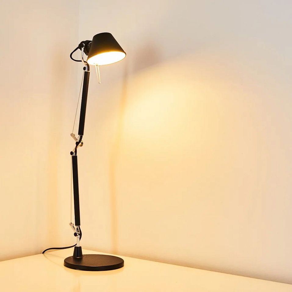 A011830 TOLOMEO micro Black/Back// настольный E14 LED 1х6  х   