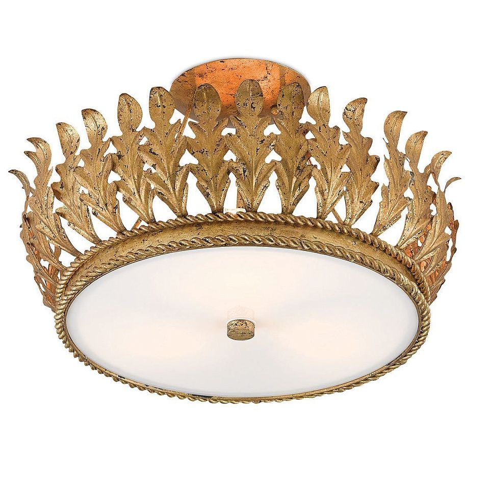 QNC-BIDDULPH-3SF-GLA BIDDULPH Gold Leaf///Opal потолочный E14 3х40  х   