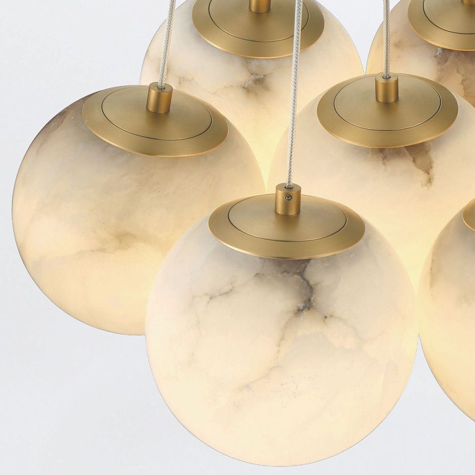 QN-KEPLER-7P-BG KEPLER Brushed Gold/White// подвесной LED 7х7  х   