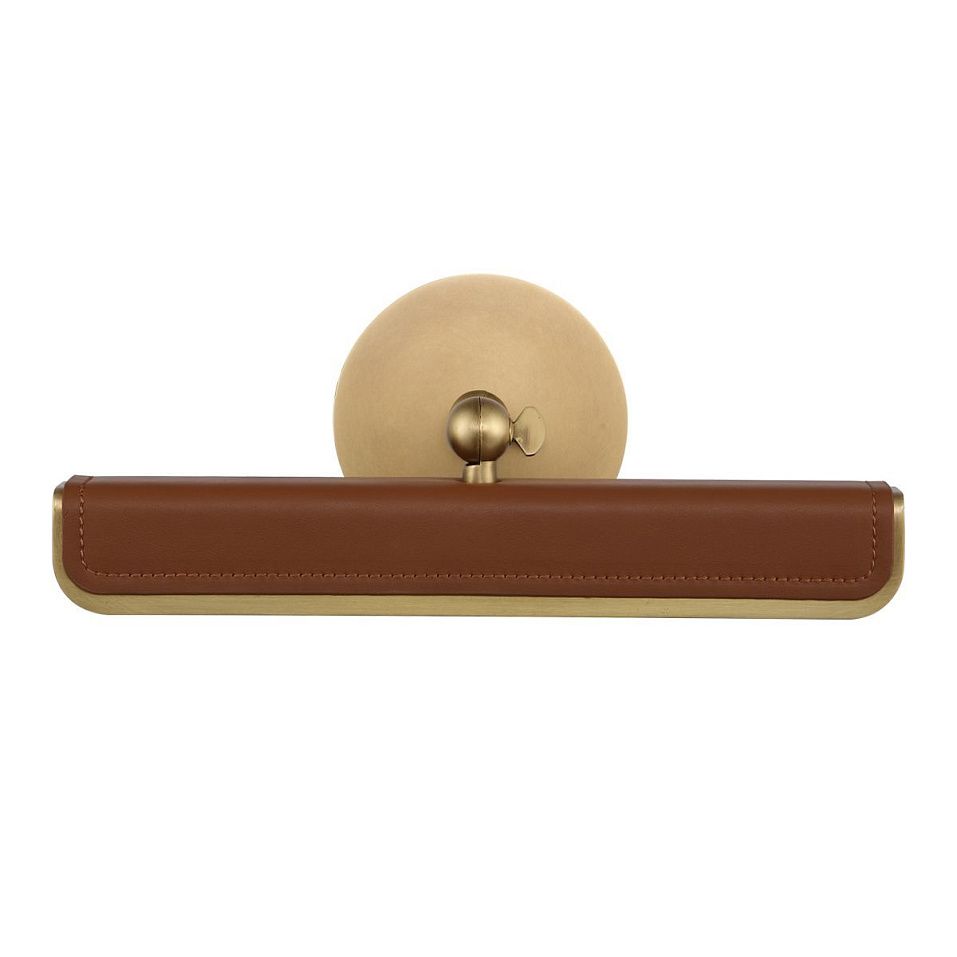 QN-VALISE-PL-S-VBS-CL VALISE  Vintage Brass/Cognac Leather ///Frosted  подсветка для картин LED 1х10   