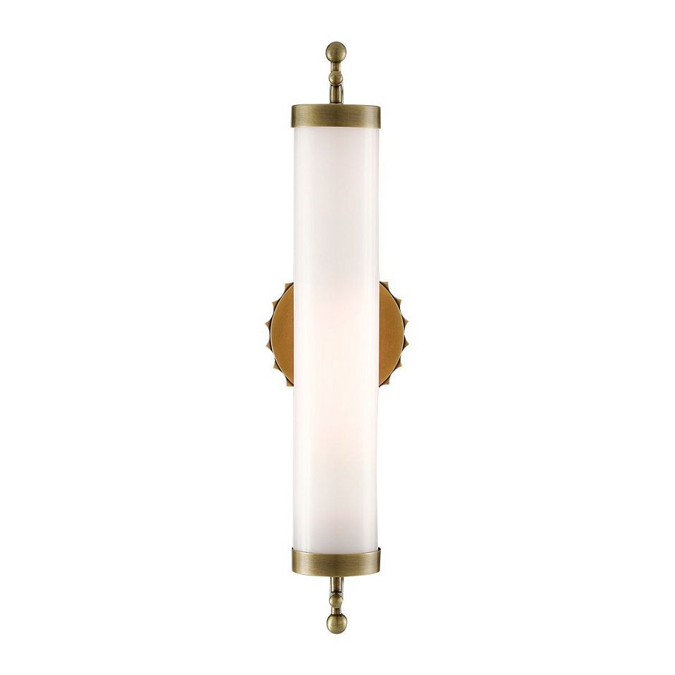 QNC-LATIMER-WB-AB  LATIMER Antique Brass/White// настенный E27 1х60  х   