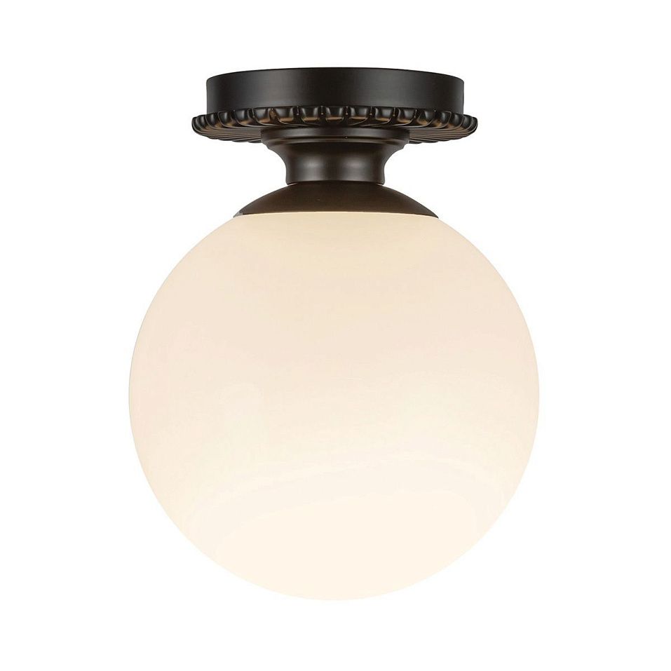 ALM-OTIS-F-MB-OP  OTIS Matte Black/Shiny Opal// потолочный E27 1х40  х   