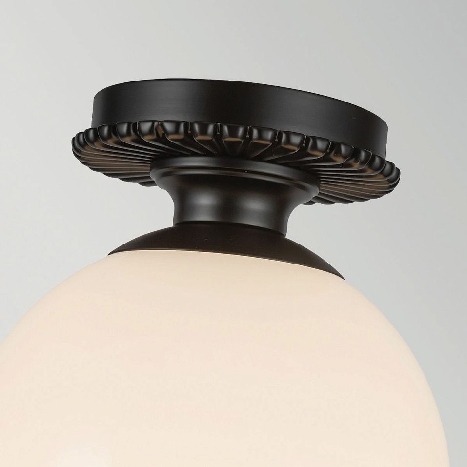 ALM-OTIS-F-MB-OP  OTIS Matte Black/Shiny Opal// потолочный E27 1х40  х   