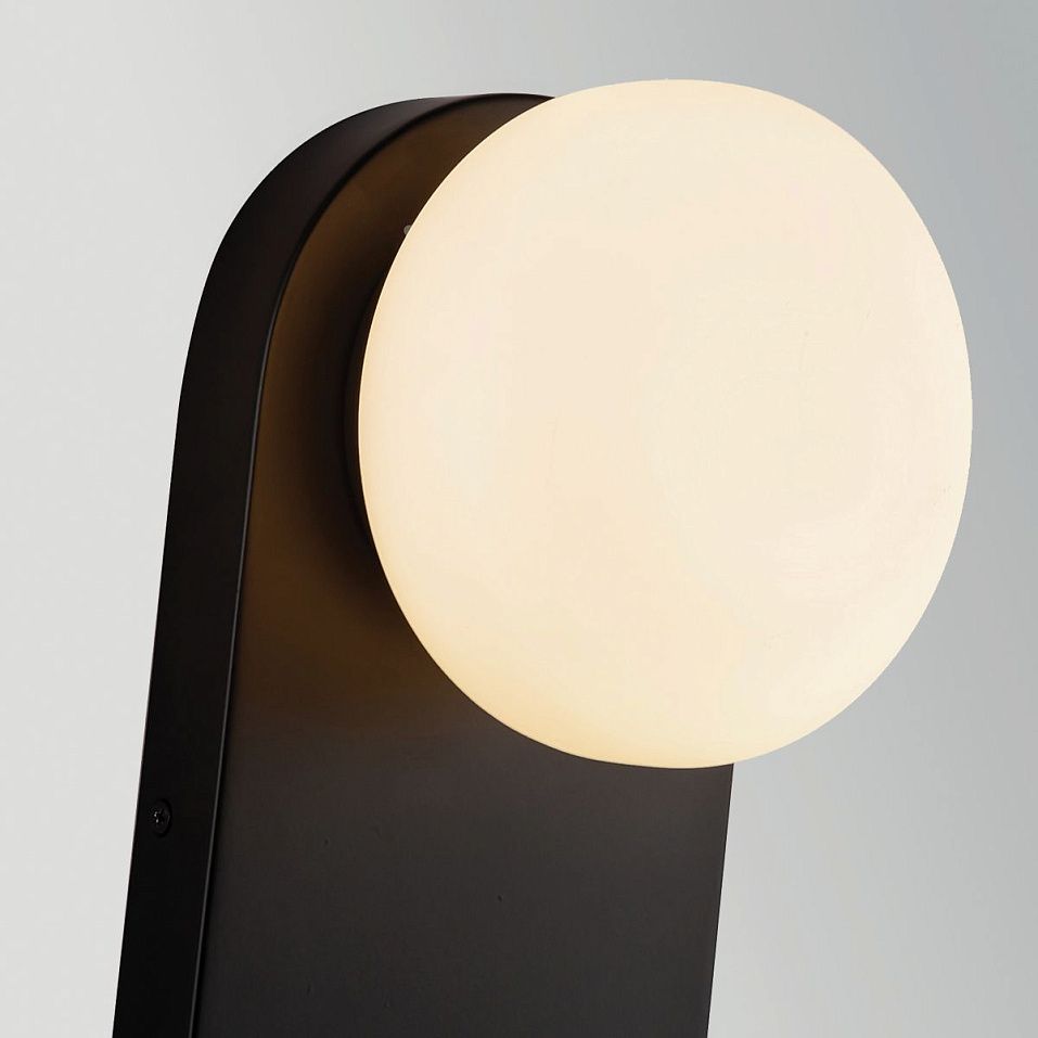 ALM-ARIEL-1WB-MB-OP ARIEL Matte Black /opal white// настенный E27 1х40  х   