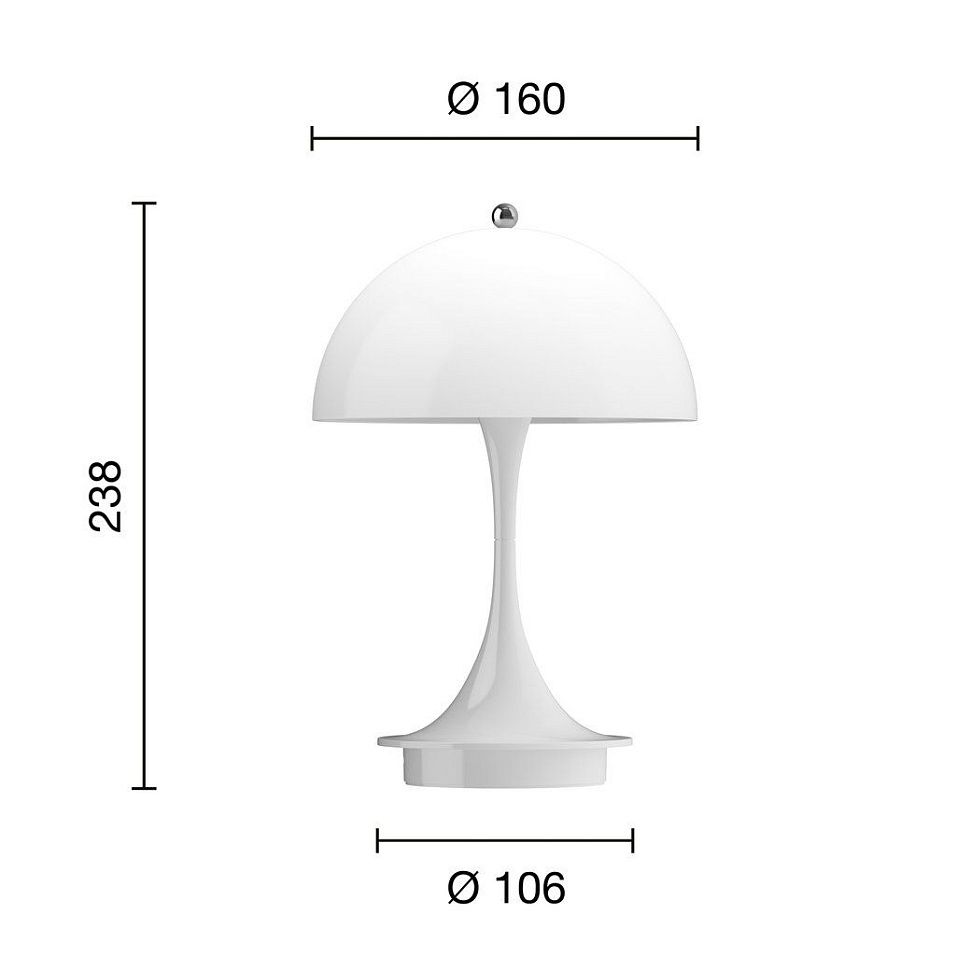 5744171436 PANTHELLA 160 White/Opal White// настольный  1х2.5  х   