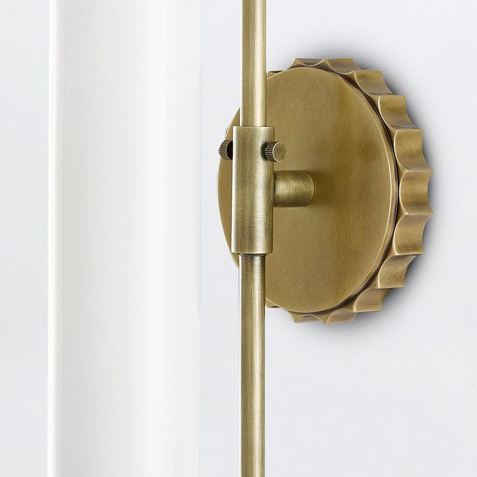 QNC-LATIMER-WB-AB  LATIMER Antique Brass/White// настенный E27 1х60  х   