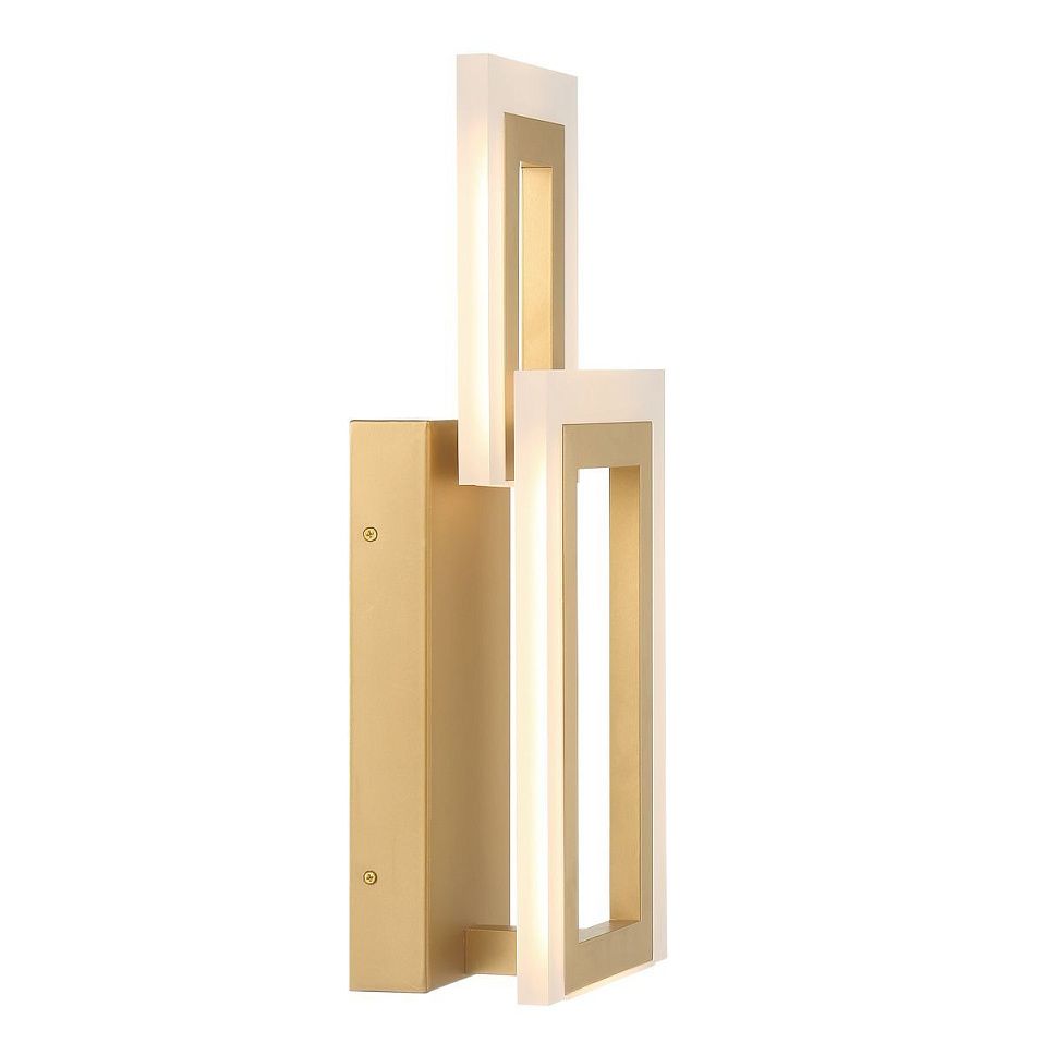 QN-INIZIO-1W-BG INIZIO Brushed Gold///Frosted white  настенный LED 1х20  х   