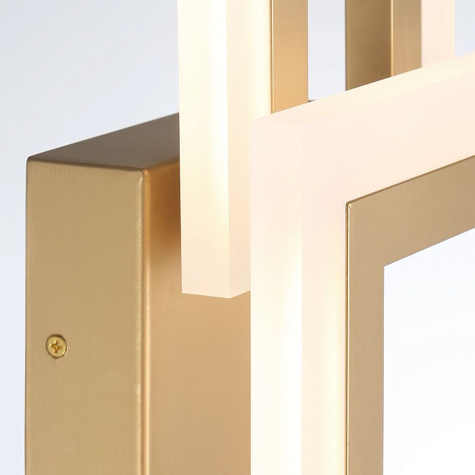 QN-INIZIO-1W-BG INIZIO Brushed Gold///Frosted white  настенный LED 1х20  х   