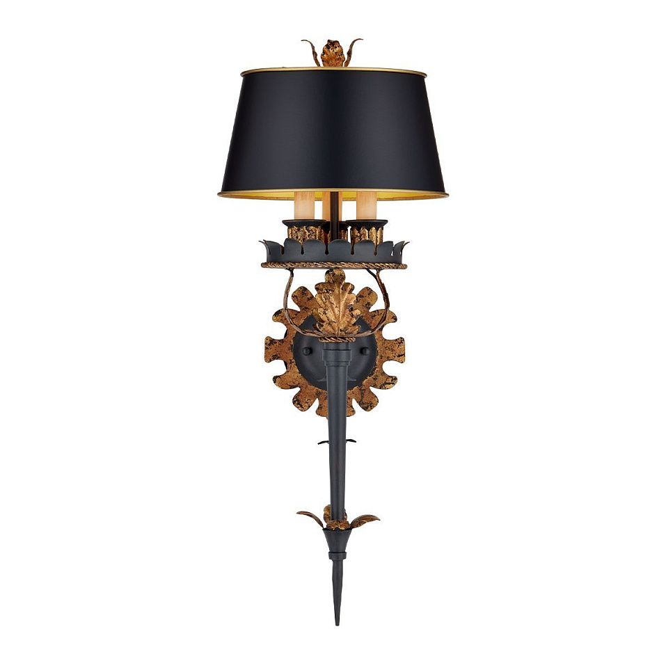 QNC-DUKE-3WB-ZBG DUKE Zanzibar Gold Leaf / Zanzibar Black /Black// настенный E14 3х40  х   
