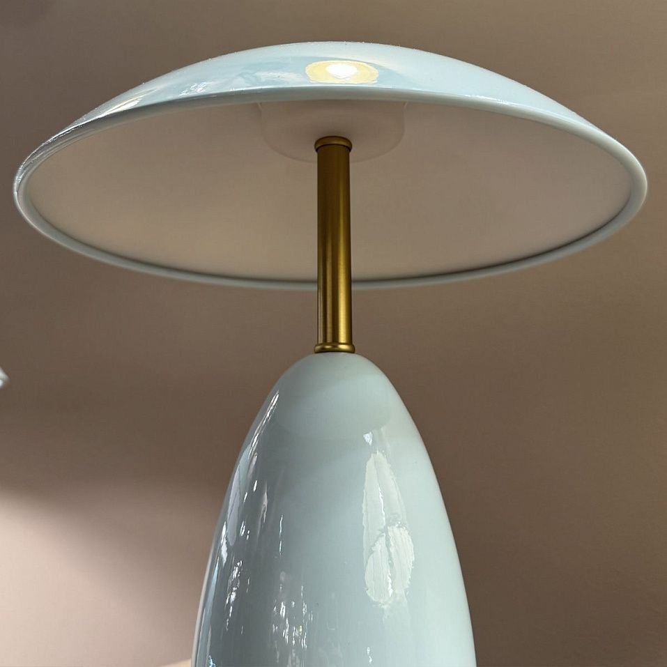 ALM-POPPY-TL-S-CB-LV  POPPY Cerulean Light Blue/Brass/Light Blue//matt настольный  1х3  х   