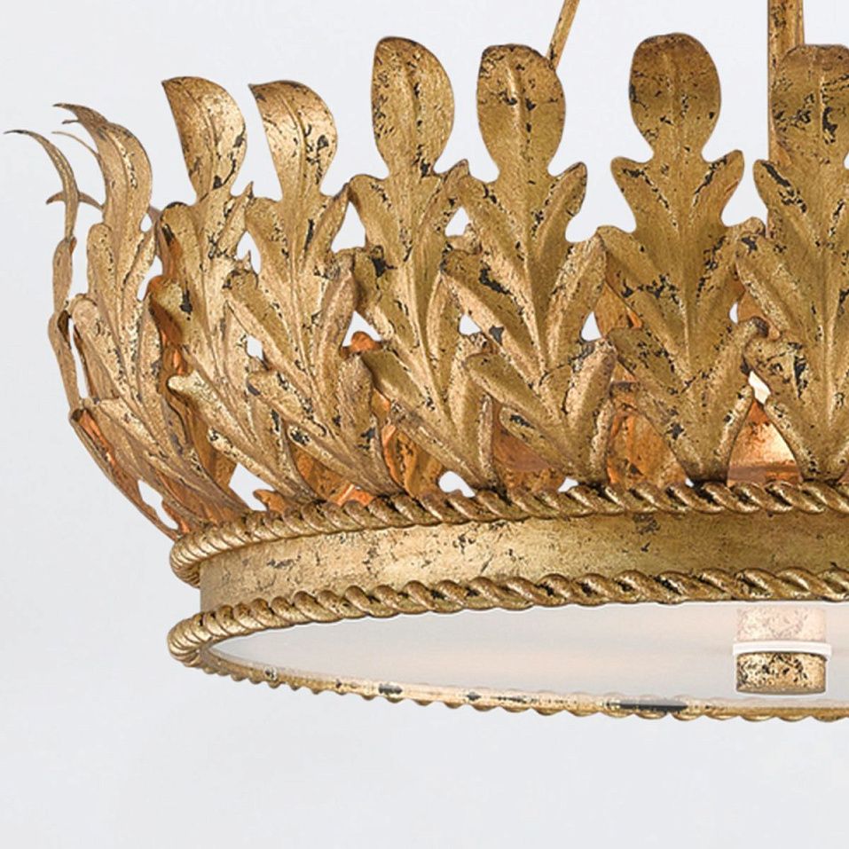 QNC-BIDDULPH-3SF-GLA BIDDULPH Gold Leaf///Opal потолочный E14 3х40  х   