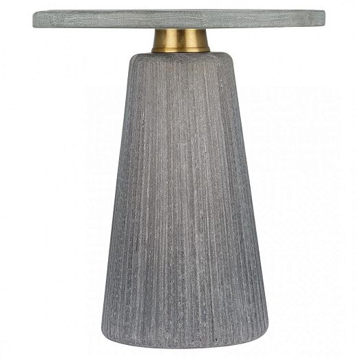 INF-L103 L Столик кофейный, СИНАЙ, серый/латунь, стекло, 60х65х60 см  INF-L103 L