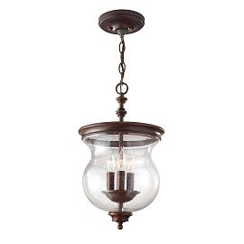 FE-PICKERING-LANE-SF  PICKERING-LANE Heritage Bronze /Clear Seedy// подвесной E14 3х40  х  FE-PICKERING-LANE-SF 