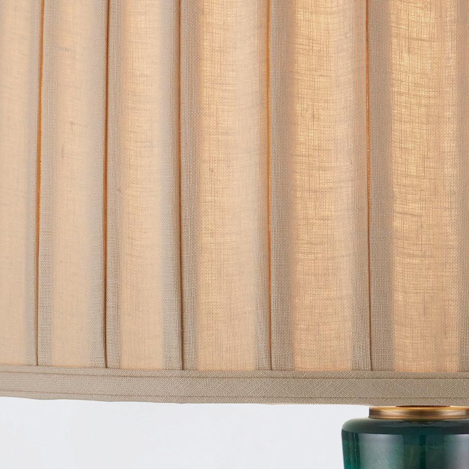 QNC-LAMARTINE-TL LAMARTINE Green /Antique Brass/Beige// настольный E27 1х60  х   