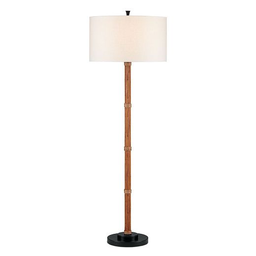 QNC-REED-FL REED Black /Natural/White// напольный E27 1х150  х  QNC-REED-FL